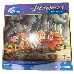 Mega Disney Snow White SEVEN DWARFS Puzzle 1000Pc Artist Series Coming Home P9